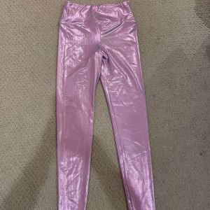 Matallic purple leggings size small